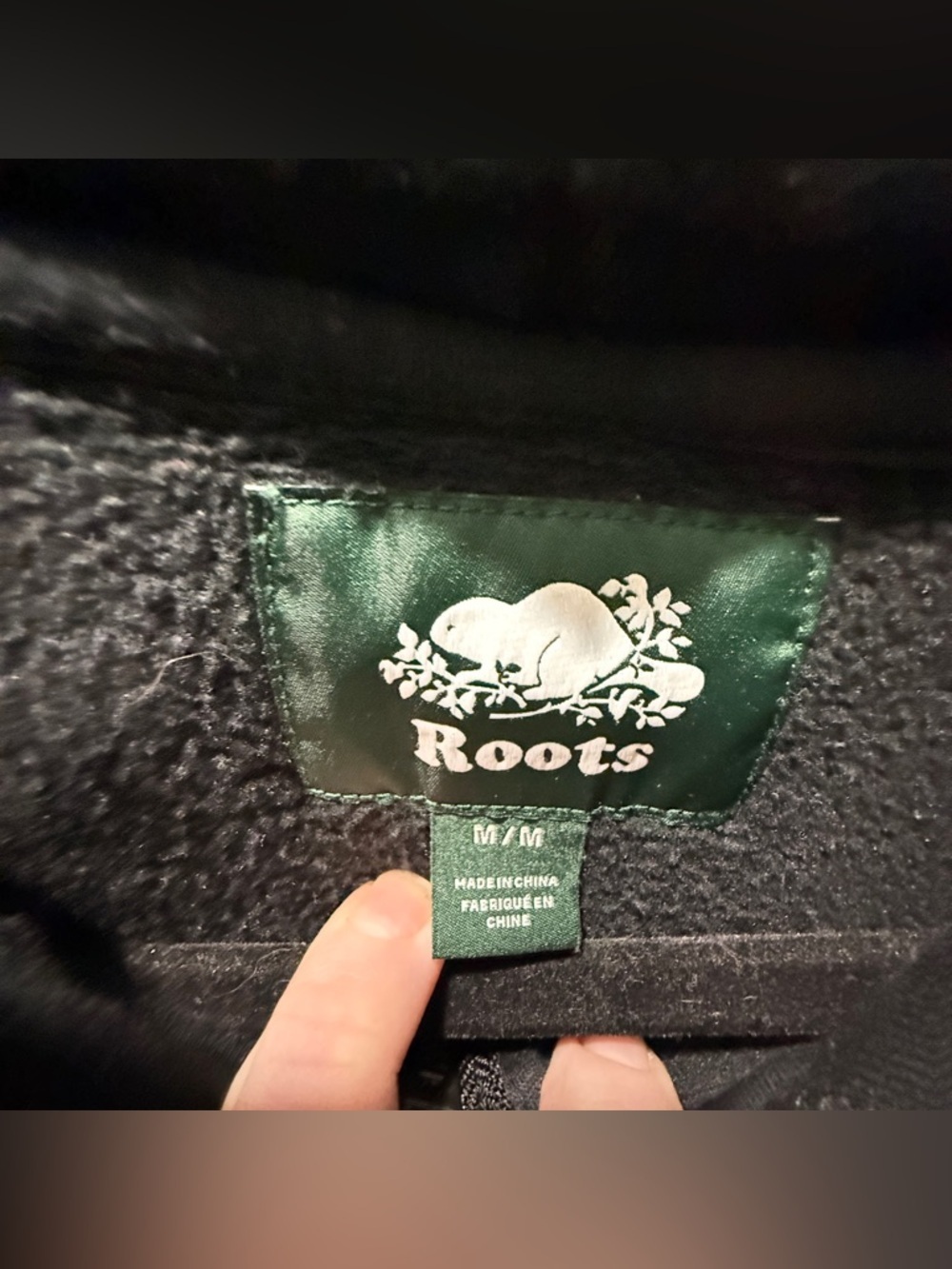 Roots "Outfitters 1973" Full Zip Hoodie Sweatshirt - Black - Picture 5 of 6